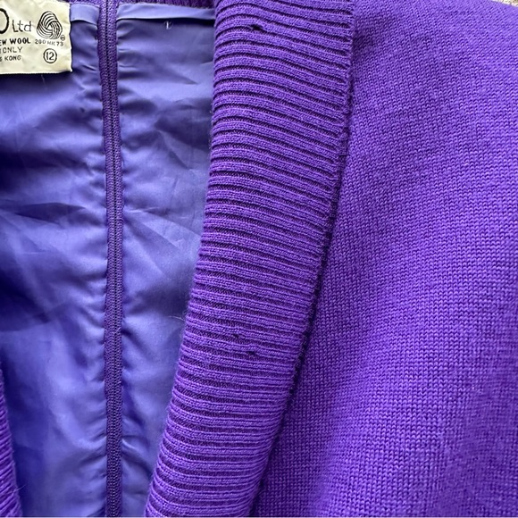 100% Wool Dress by Ciao gorgeous vintage early 1990's size 12 zip at back - Picture 9 of 16